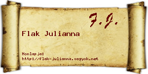 Flak Julianna névjegykártya